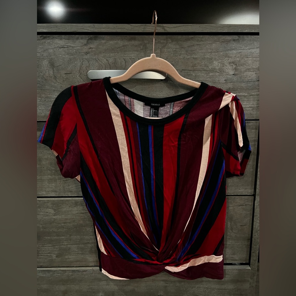 Forever 21 striped crop top